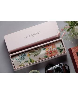 Payal Singhal Ivory Titli print full width scarf 3