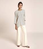 PS Pret by Payal Singhal Cream Printed Art Crepe Tunic