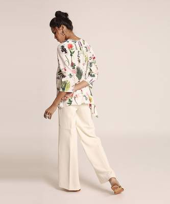 PS Pret by Payal Singhal Ivory Printed Art Crepe Tunic 3