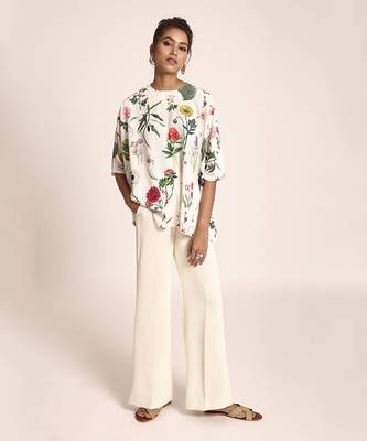 PS Pret by Payal Singhal Ivory Printed Art Crepe Tunic 1