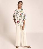 PS Pret by Payal Singhal Ivory Printed Art Crepe Tunic
