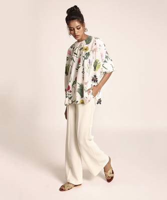 PS Pret by Payal Singhal Ivory Printed Art Crepe Tunic 2
