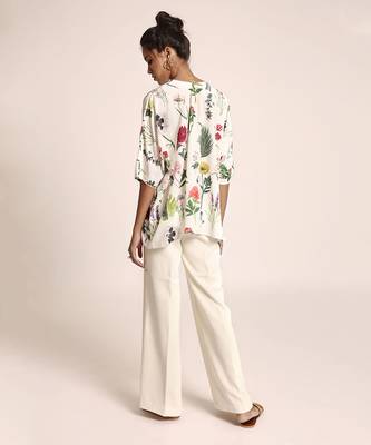 PS Pret by Payal Singhal Ivory Printed Art Crepe Tunic 3