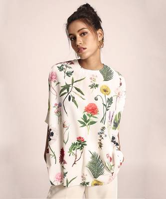 PS Pret by Payal Singhal Ivory Printed Art Crepe Tunic 4