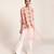 Payal Singhal Coral Colour Printed Art Crepe and Organza Kaftaan Tunic
