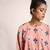 Payal Singhal Coral Colour Printed Art Crepe and Organza Kaftaan Tunic