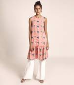 PS Pret by Payal Singhal Coral Pinted Art Crepe Tunic