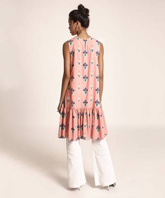 PS Pret by Payal Singhal Coral Pinted Art Crepe Tunic 3
