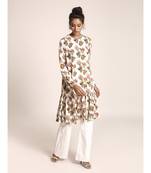 Payal Singhal Cream Colour Printed Art Crepe Tunic