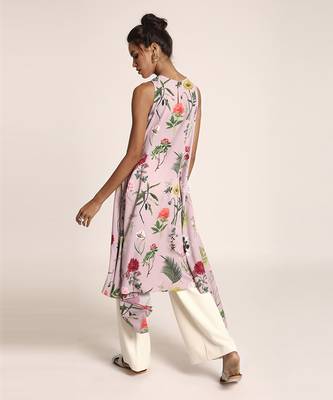 PS Pret by Payal Singhal Lilac Printed Art Crepe Tunic 3