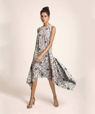 PS Pret by Payal Singhal Blue Printed Art Crepe Tunic 1