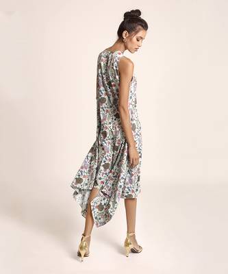 PS Pret by Payal Singhal Blue Printed Art Crepe Tunic 2