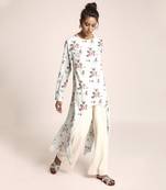 Payal Singhal Blue Colour Printed Art Crepe Tunic