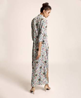 PS Pret by Payal Singhal Blue Printed Art Crepe Shirt Dress 2