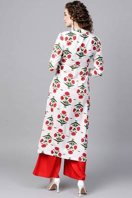 White printed rayon ethnic-kurtis 3