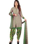 Green printed synthetic salwar