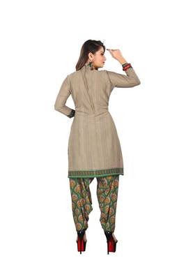 Green printed synthetic salwar 2