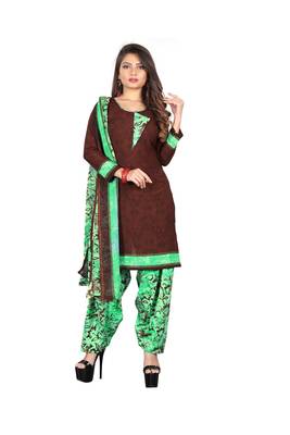 Light-green printed synthetic salwar 1