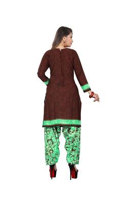 Light-green printed synthetic salwar 2