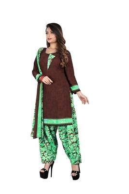 Light-green printed synthetic salwar 3