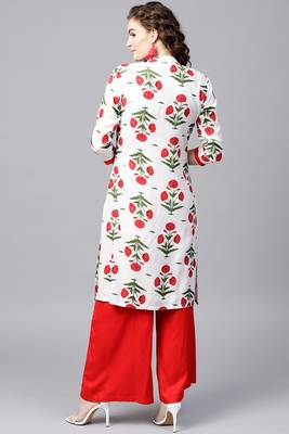 Red printed rayon ethnic-kurtis 3