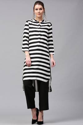 Black printed rayon ethnic-kurtis 1