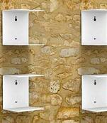 Book Shelf Wall Mounted Heavy Duty Metal Invisible Book Shelves 4 Piece Per Pack White