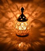 Brass Crystal Matki Akhand Diya  Crystal Oil Lamp For Puja  Home Decorative Diya 4.5 Inch (Small)