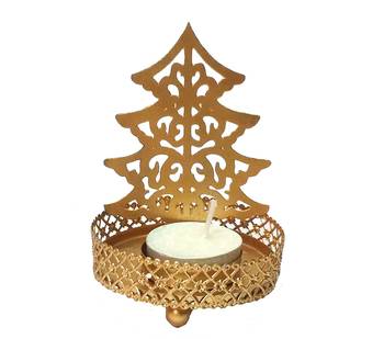 Shadow Christmas Tree Tealight Candle Holder 2