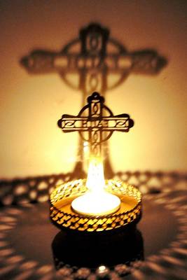 Shadow Christmas Cross Tealight Candle Holder 1