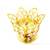 Brass And Crystal  Decorative Lotus Akhand Diya Golden