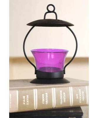 Purple Glass Tealight Candle holder (3.5 X3.5 X 5.3 Inch) 1