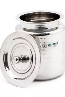 Hammered Ghee Pot / Oil Pot with Lid - Set of 2 Pieces - 200 ML Each