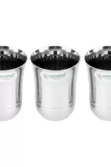 Coconut Stainless Steel B2 Plain Water Glasses - Set of 3 - Capacity - 300ML Each Glass