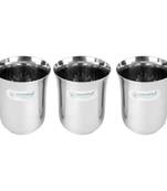 Coconut Stainless Steel B5 Plain Water Glasses - Set of 3 - Capacity - 300ML Each Glass