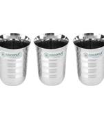 Coconut Stainless Steel A1 Water Glasses - Set of 3 - Capacity - 350ML Each Glass