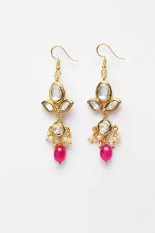 Red diamond earrings