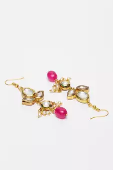 Red diamond earrings
