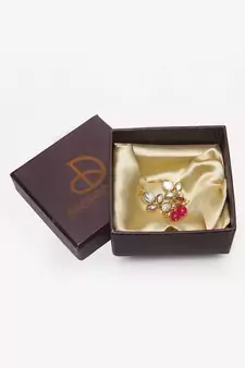 Red diamond earrings