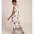 Payal Singhal Cream Printed Art Crepe Ruffle Off Shoulder Top with Black Art Crepe Low Crotch Pant