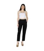 Women's black plain Cotton palazzo pants