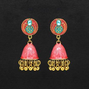Pink jhumkas 1
