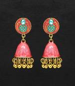 Pink jhumkas