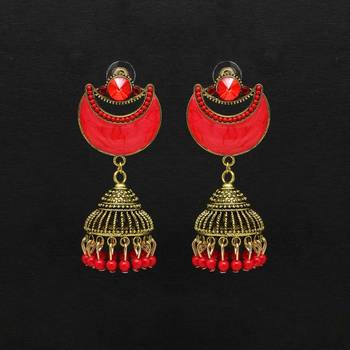 Red jhumkas 1