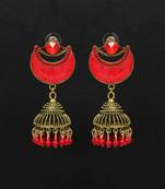 Red jhumkas