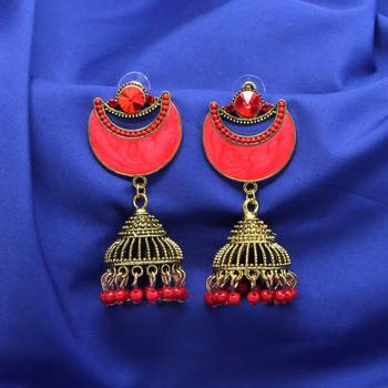 Red jhumkas 2