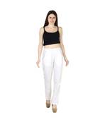 Women's white plain Cotton palazzo pants