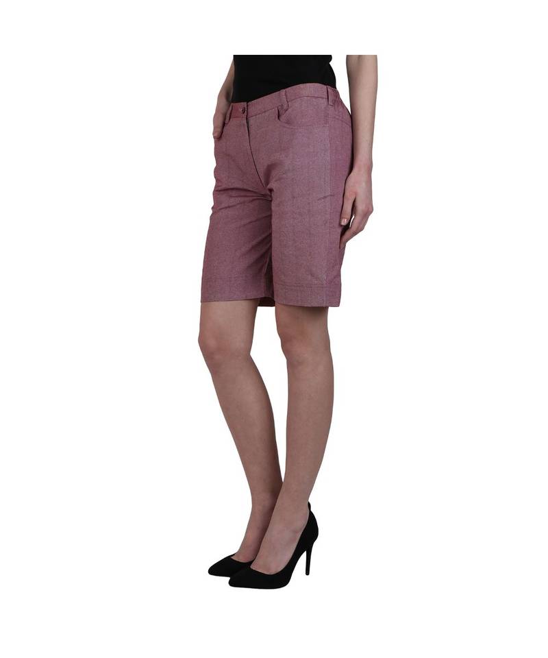 Women's maroon plain Cotton shorts Sritika 3301591