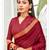 Maroon plain pure chiffon saree with blouse
