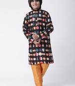 Multicolor printed cotton boys-kurta-pyjama